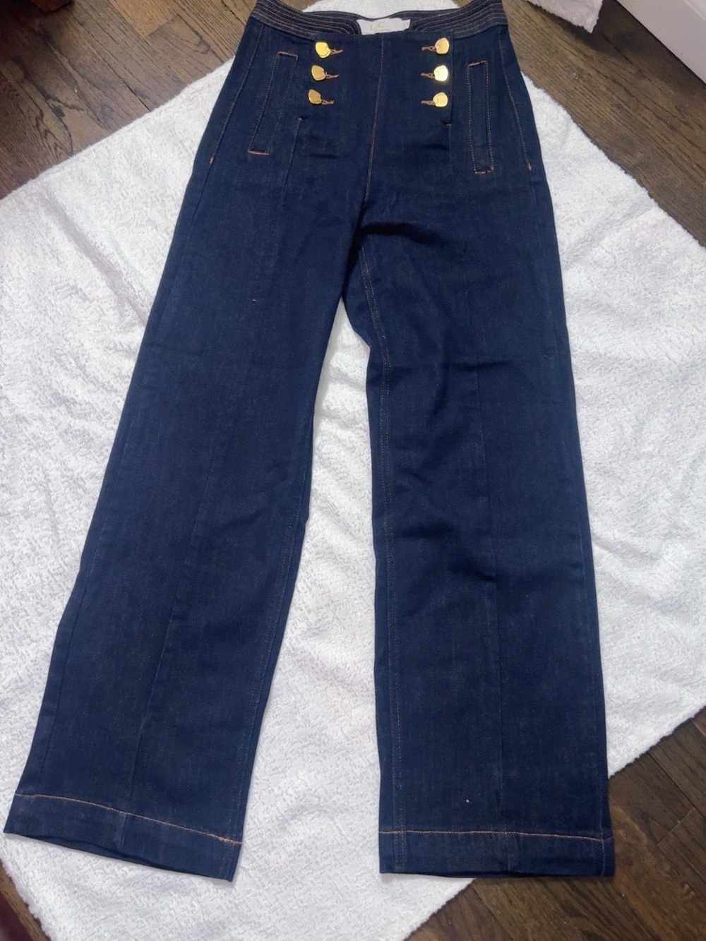 Women Dark Blue Sailor-Style Jeans